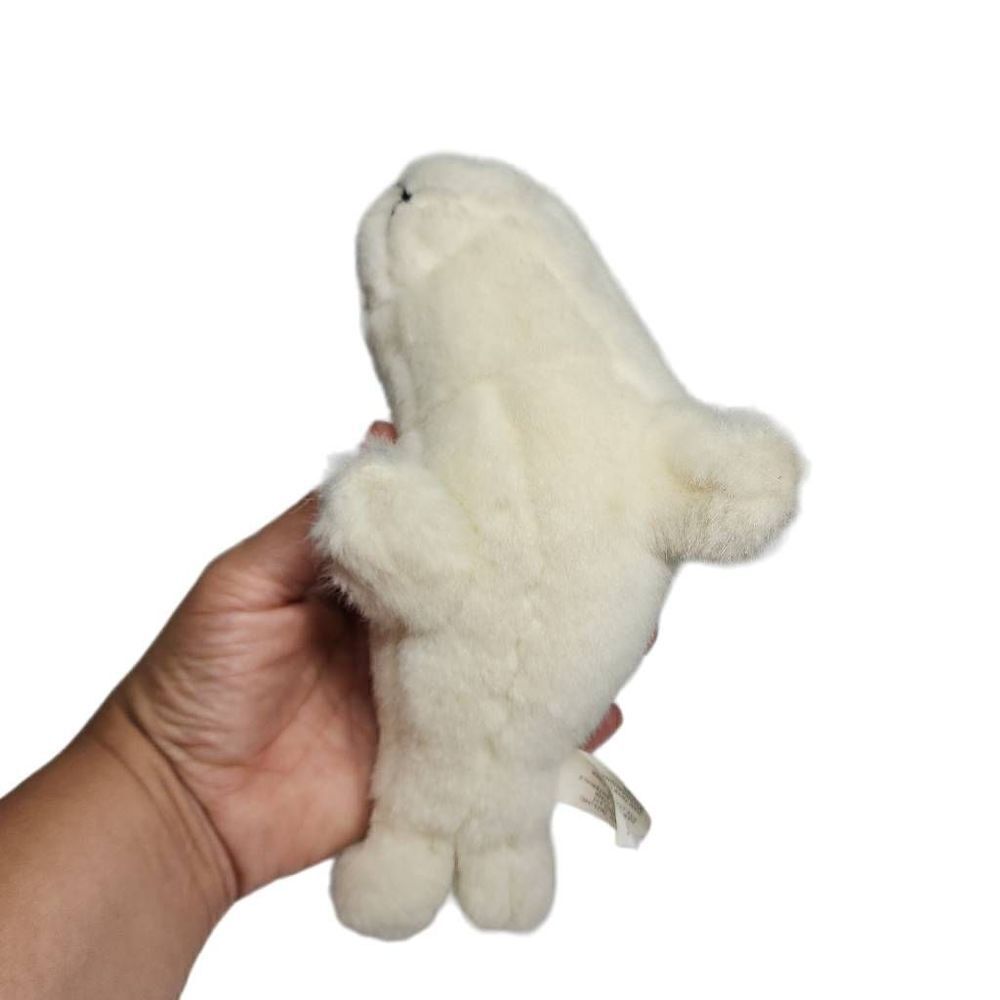 K And M International‎ Inc. Kid's White Baby Seal Stuffed Animal Toy - Picture 2 of 14